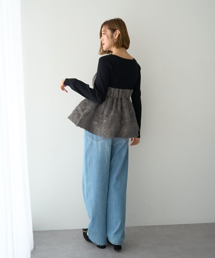 YECCA VECCA「バルーンヘムドッキングニット」|ニット・セーター|