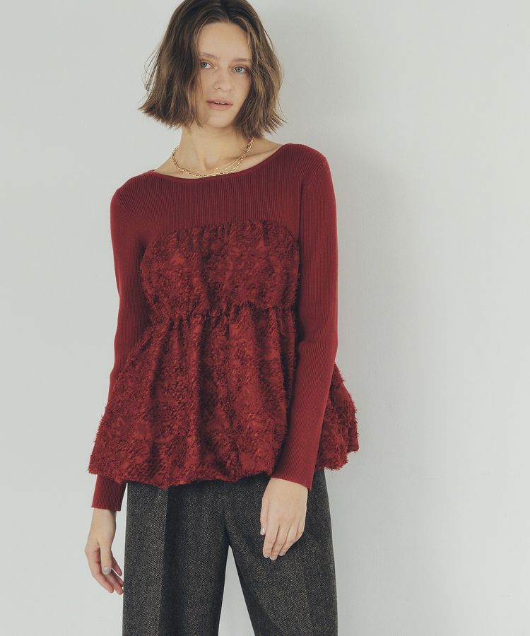 YECCA VECCA「バルーンヘムドッキングニット」|ニット・セーター|