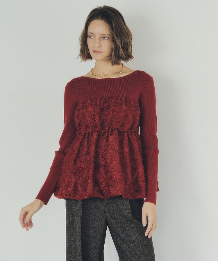 YECCA VECCA「バルーンヘムドッキングニット」|ニット・セーター|