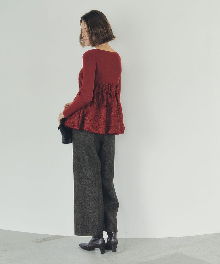 YECCA VECCA「バルーンヘムドッキングニット」|ニット・セーター|