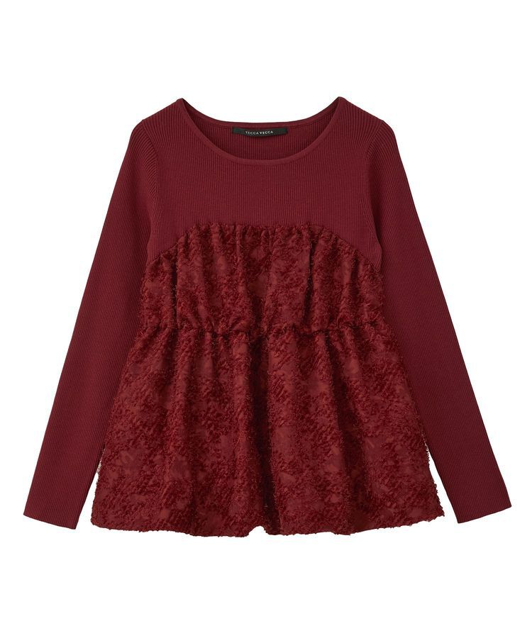 YECCA VECCA「バルーンヘムドッキングニット」|ニット・セーター|