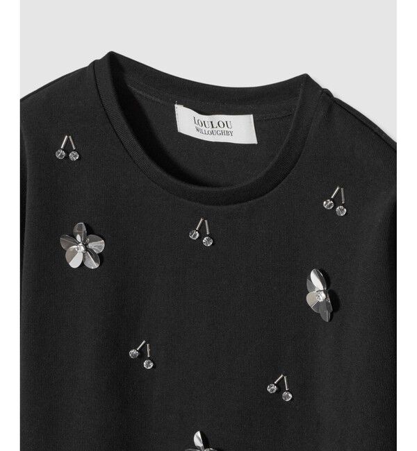 LOULOU WILLOUGHBY「【LOULOU WILLOUGHBY】スパンコールＴシャツ」|Tシャツ・カットソー|