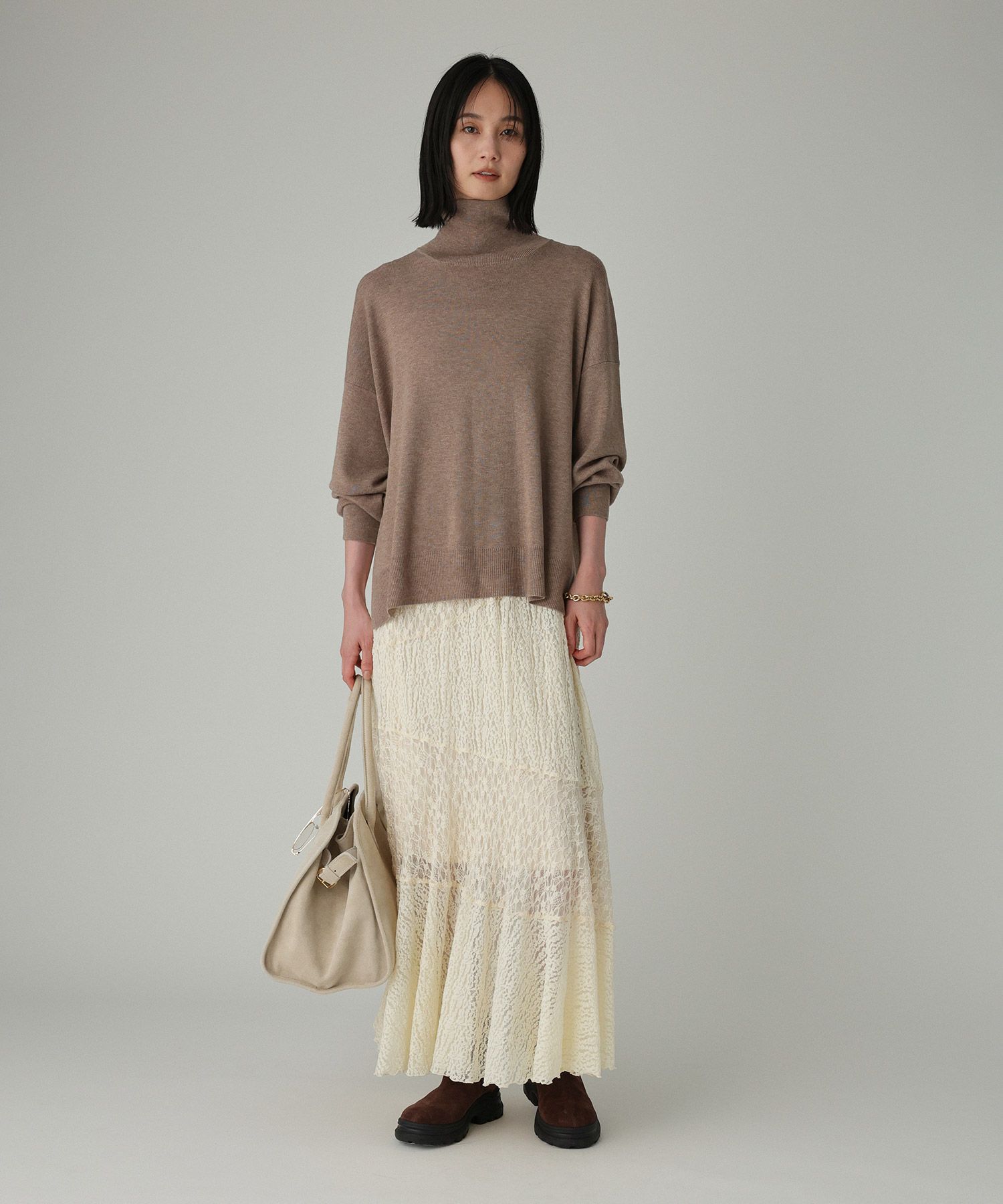 BABYLONE「ハイネックポンチョニット」|ニット・セーター|