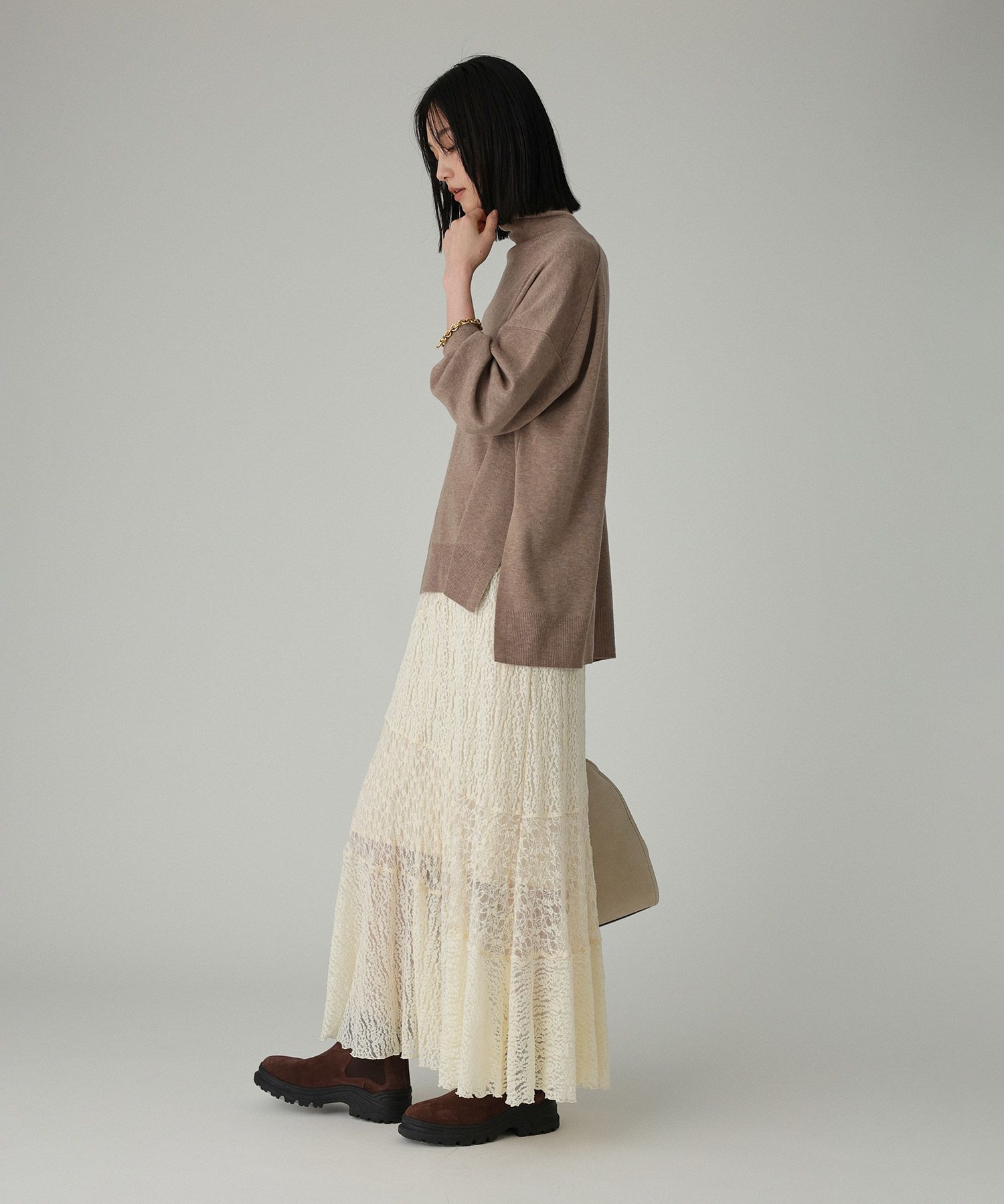 BABYLONE「ハイネックポンチョニット」|ニット・セーター|