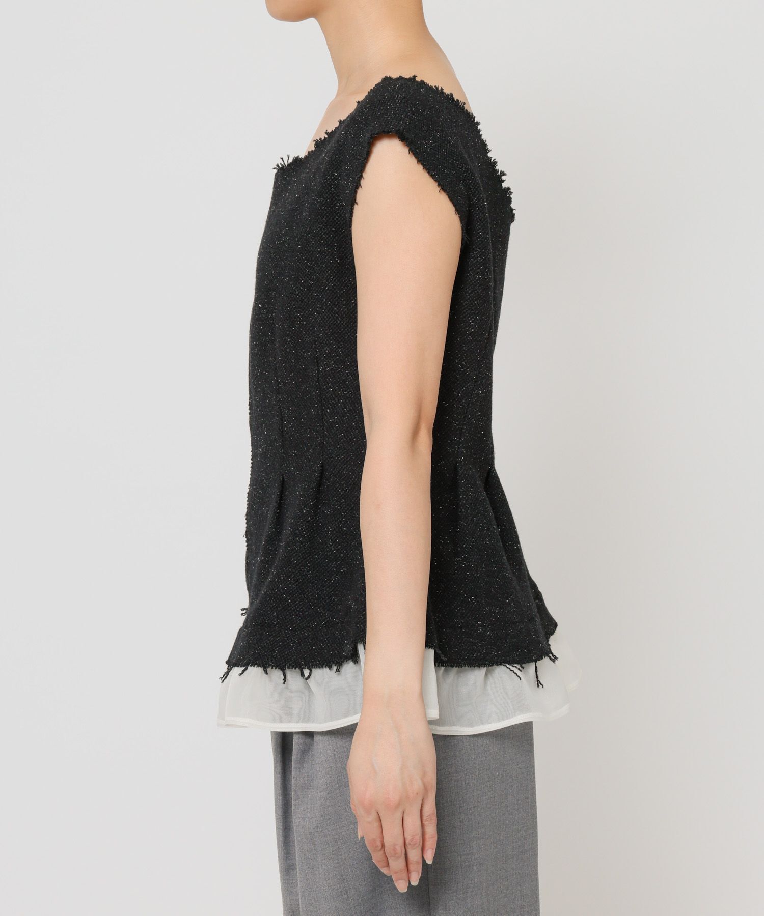 BABYLONE「ヘムレイヤードブラウス」|シャツ・ブラウス|