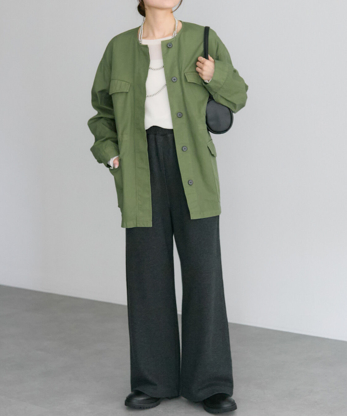  「【リバイバル】ノーカラーミリタリージャケット」|テーラードジャケット|