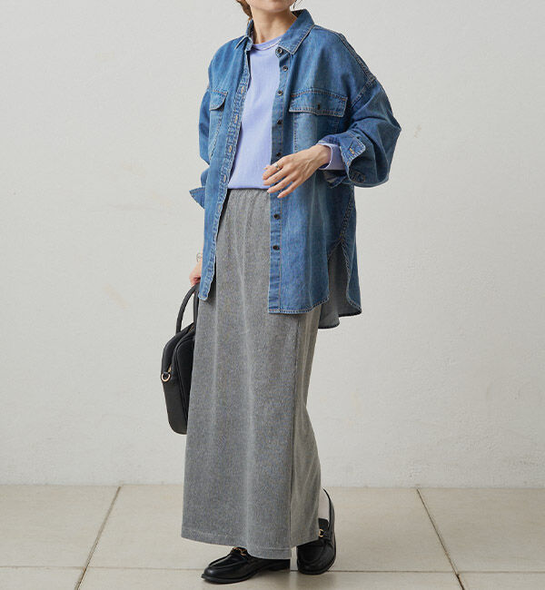  「【サイズ展開/＠yns628＆＠e_r_i_125企画】ストレッチコールスカート」|スカート|