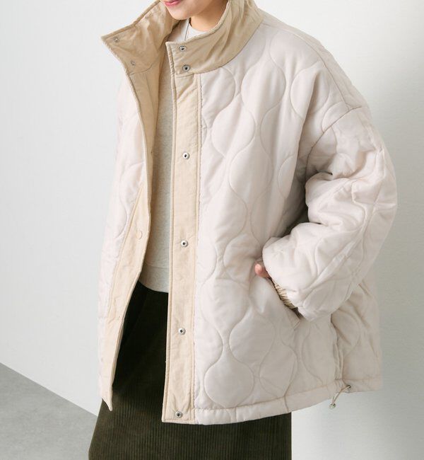  「【WEB限定】リバーシブルスタンドカラーパファージャケット」|テーラードジャケット|
