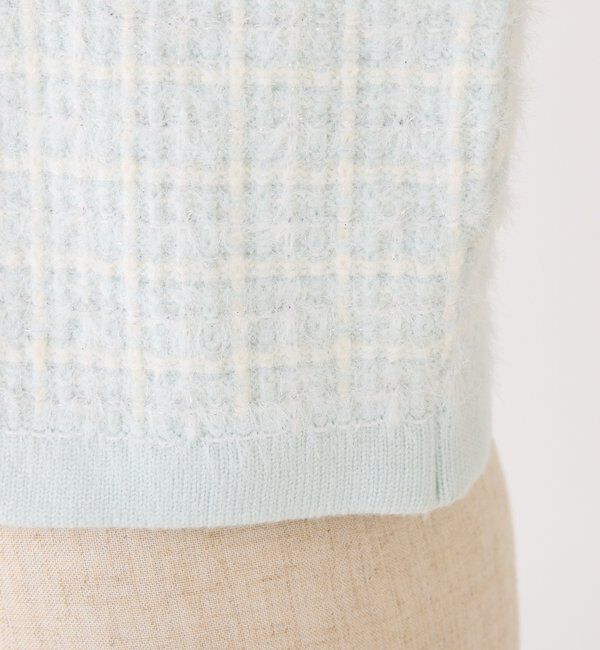  「金ボタンラメツイードカーデ」|ニット・セーター|