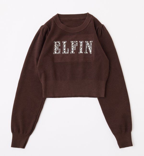  「キラキラビジューロゴニット」|ニット・セーター|