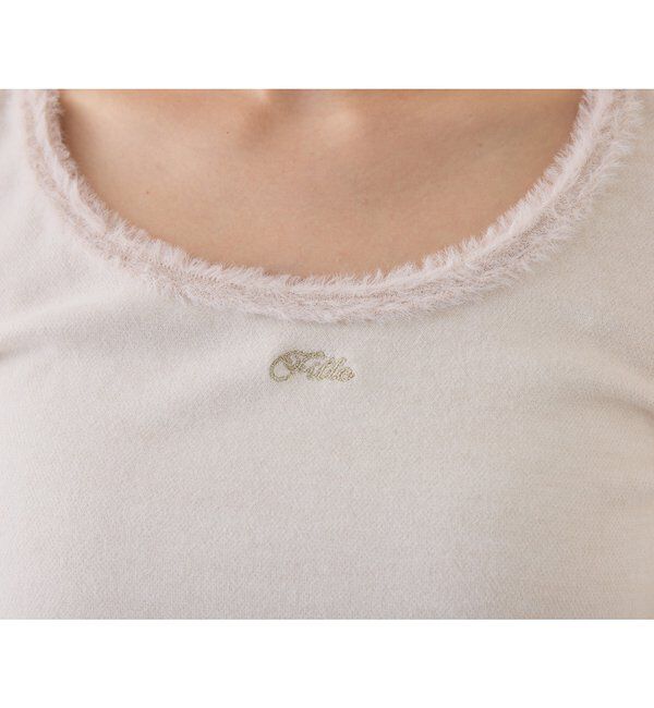  「フェザーシュシュ付きトップス」|プルオーバー|