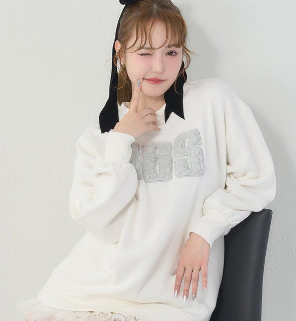  「ロゴファースエット」|プルオーバー|オフホワイト