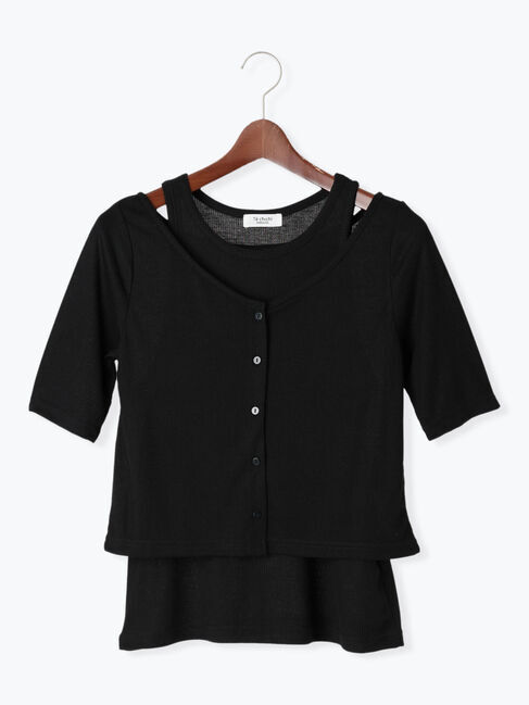 Te chichi TERRASSE「シアーテレコレイヤードアンサンブル《2025summer catalog item》」|その他|ブラック