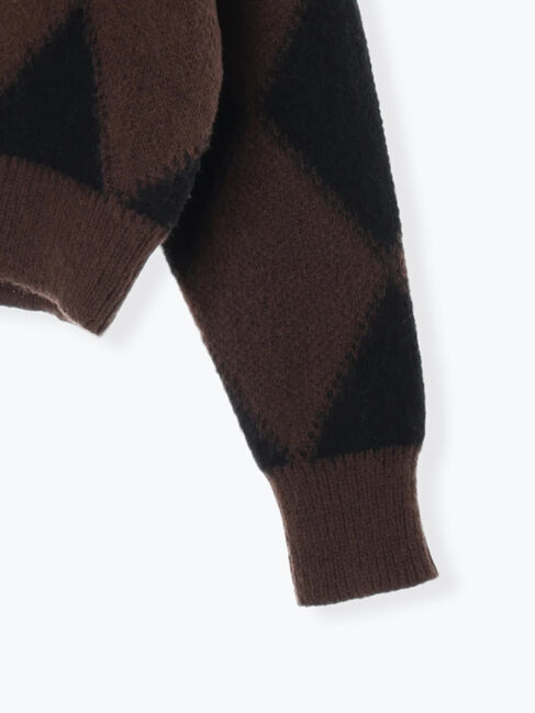 Te chichi「アーガイルジャガードVネックカーディガン」|カーディガン|