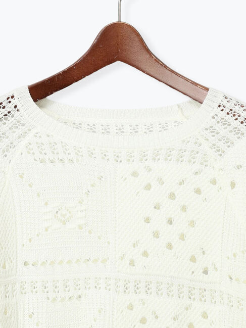 Te chichi「【Atelier ChouChou】クロシェライクレースニット」|ニット・セーター|