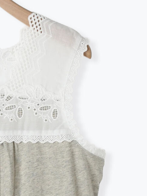 Samansa Mos2「【接触冷感】スクエアネックレースノースリーブ」|Tシャツ・カットソー|