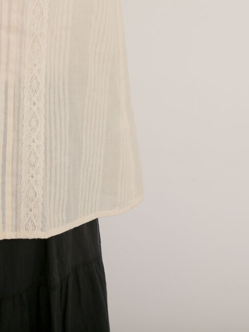 Samansa Mos2「フラワー柄刺繍レースブラウス」|シャツ・ブラウス|