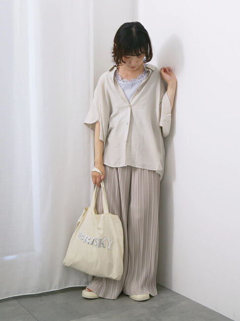 Samansa Mos2 blue「◎柄アソートプリーツパンツ」|その他|