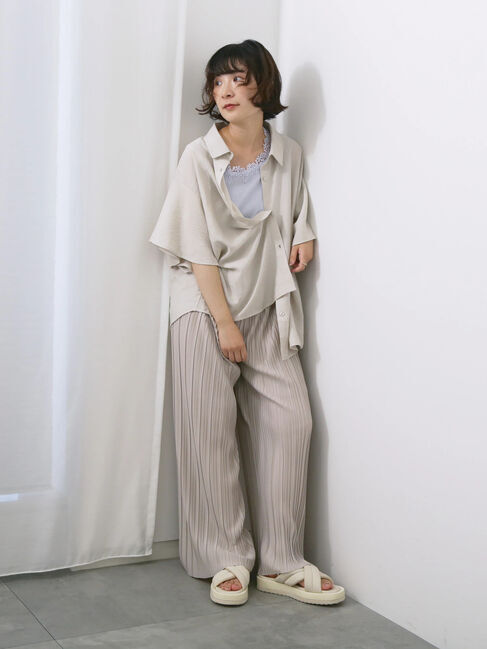 Samansa Mos2 blue「◎柄アソートプリーツパンツ」|その他|