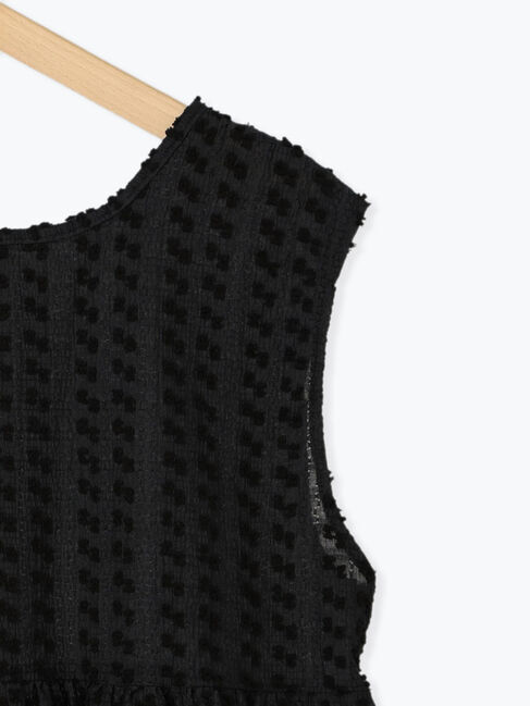 Samansa Mos2 blue「前後2wayジャカードペプラムノースリーブブラウス」|シャツ・ブラウス|