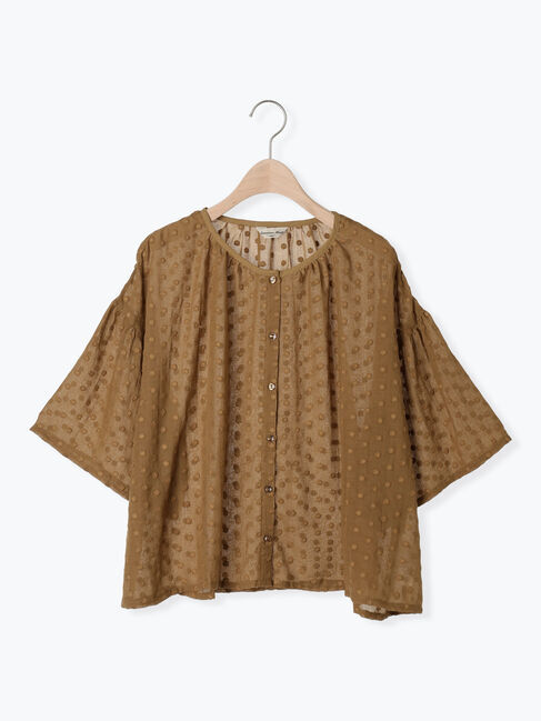 Samansa Mos2「シアー刺繍ブラウス」|シャツ・ブラウス|