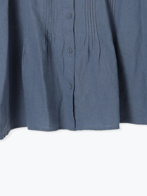 Samansa Mos2「【Cross&times;Linen】ピンタックブラウス」|シャツ・ブラウス|