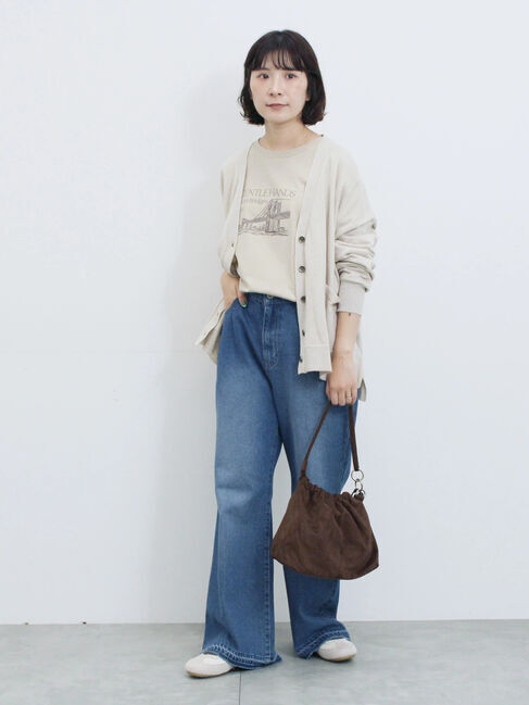 Samansa Mos2 blue「アソートプリントロンT」|Tシャツ・カットソー|