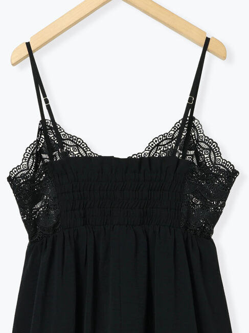 Samansa Mos2 blue「胸レースキャミワンピース」|ワンピース|