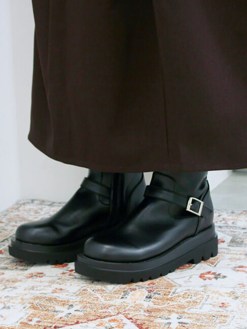 Samansa Mos2 blue「エンジニアブーツ」|ショートブーツ|