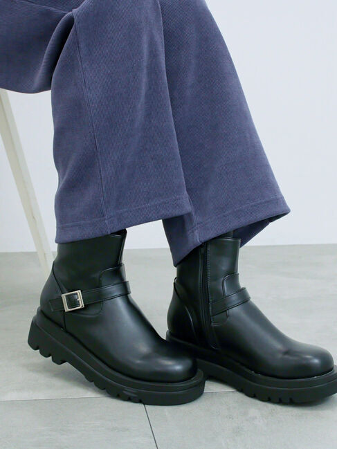 Samansa Mos2 blue「エンジニアブーツ」|ショートブーツ|