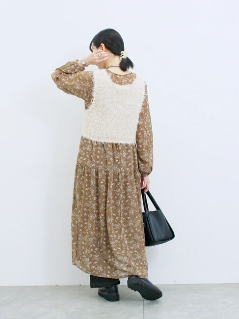 Samansa Mos2 blue「◎花柄ワンピース」|ワンピース|