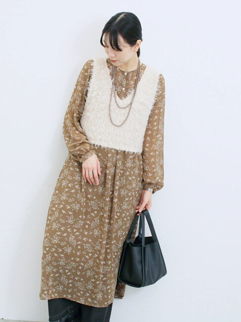 Samansa Mos2 blue「◎花柄ワンピース」|ワンピース|