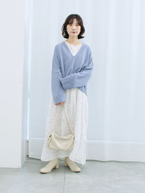 Samansa Mos2 blue「◎花柄ワンピース」|ワンピース|