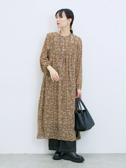 Samansa Mos2 blue「◎花柄ワンピース」|ワンピース|