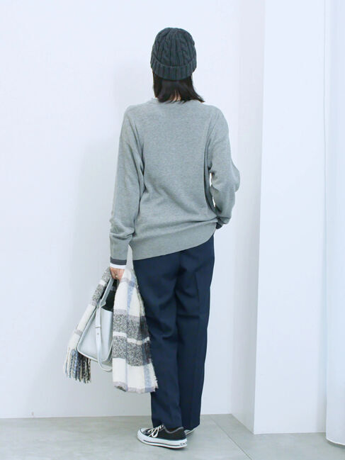 Samansa Mos2 blue「カチオン染めチェックパンツ」|その他|