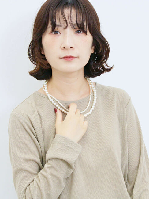 Samansa Mos2 blue「ラメリブプルオーバー」|Tシャツ・カットソー|