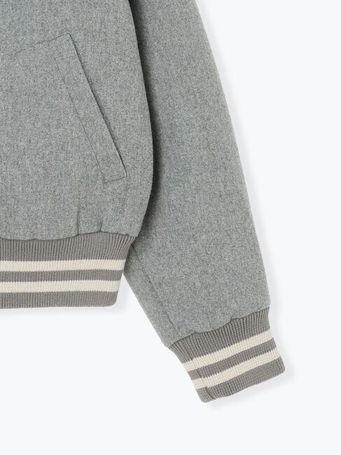 Samansa Mos2「ウール混セーラーカラー2WAY刺繍スタジャン」|ブルゾン・スタジャン|