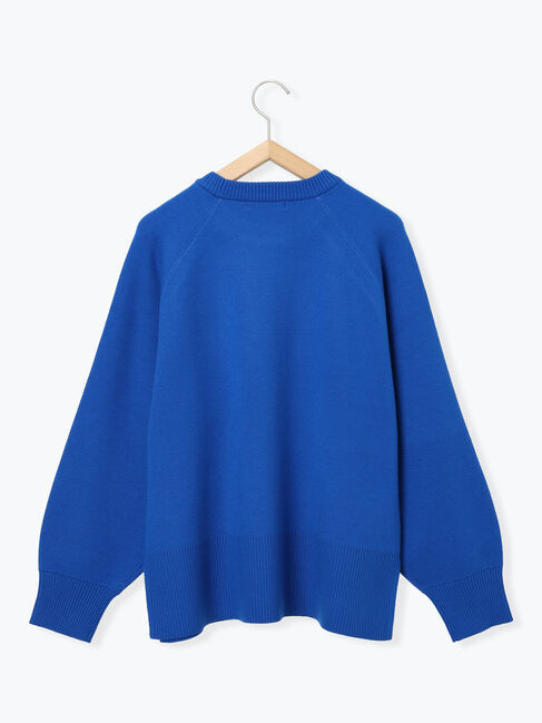 Samansa Mos2 blue「ロゴニットプルオーバー」|ニット・セーター|