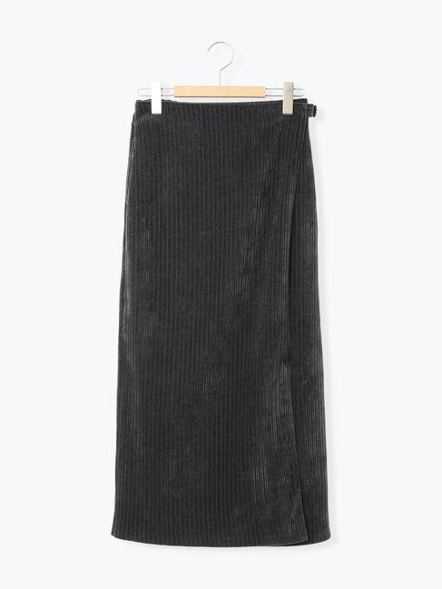 Samansa Mos2 blue「親子コールラップ風スカート」|スカート|