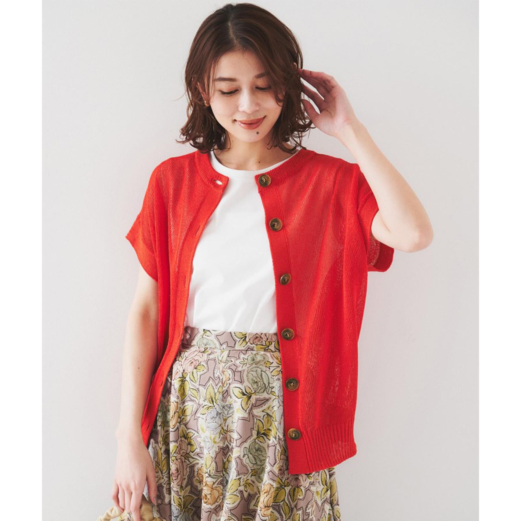 UNTITLED「【前後2WAY/清涼感】コクーンシルエット プルオーバーニット」|ニット・セーター|