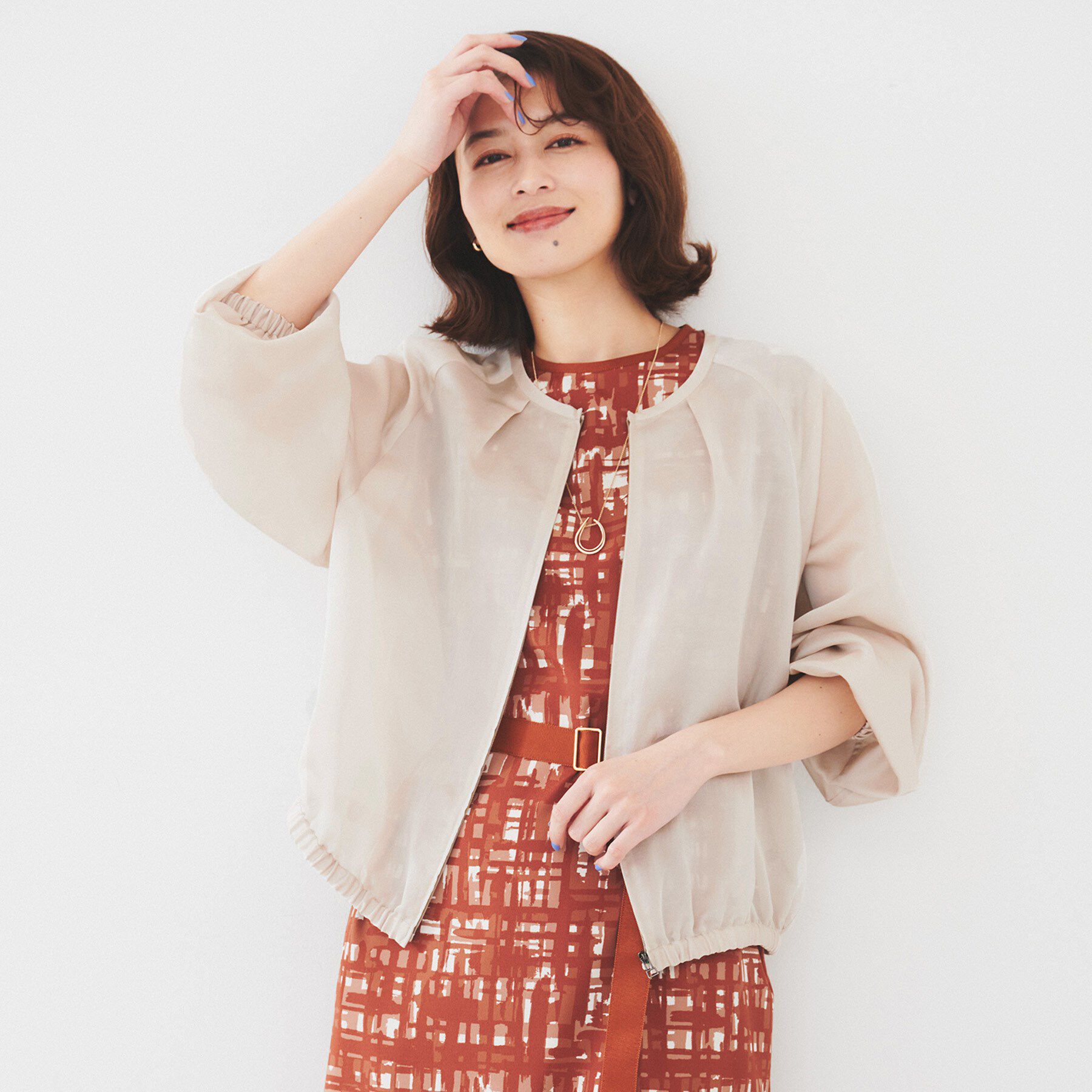 UNTITLED「【トレンド/洗える/軽い】シアーブルゾン」|ブルゾン・スタジャン|