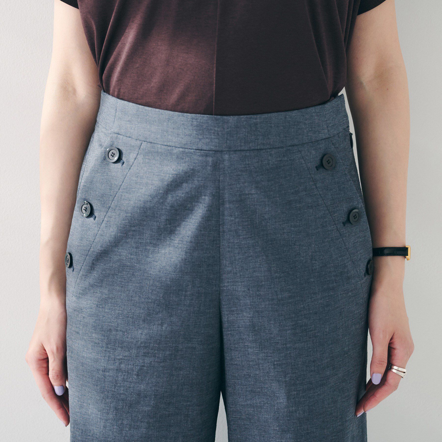 UNTITLED「【ワイド/後ろウエストゴム】ヘンプマリンパンツ」|その他|