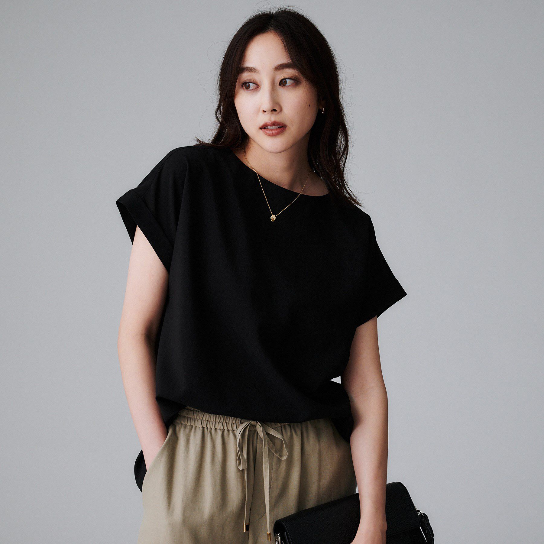 UNTITLED「【セットアップ可/はっ水/通勤】リラククール 半袖ブラウス」|シャツ・ブラウス|