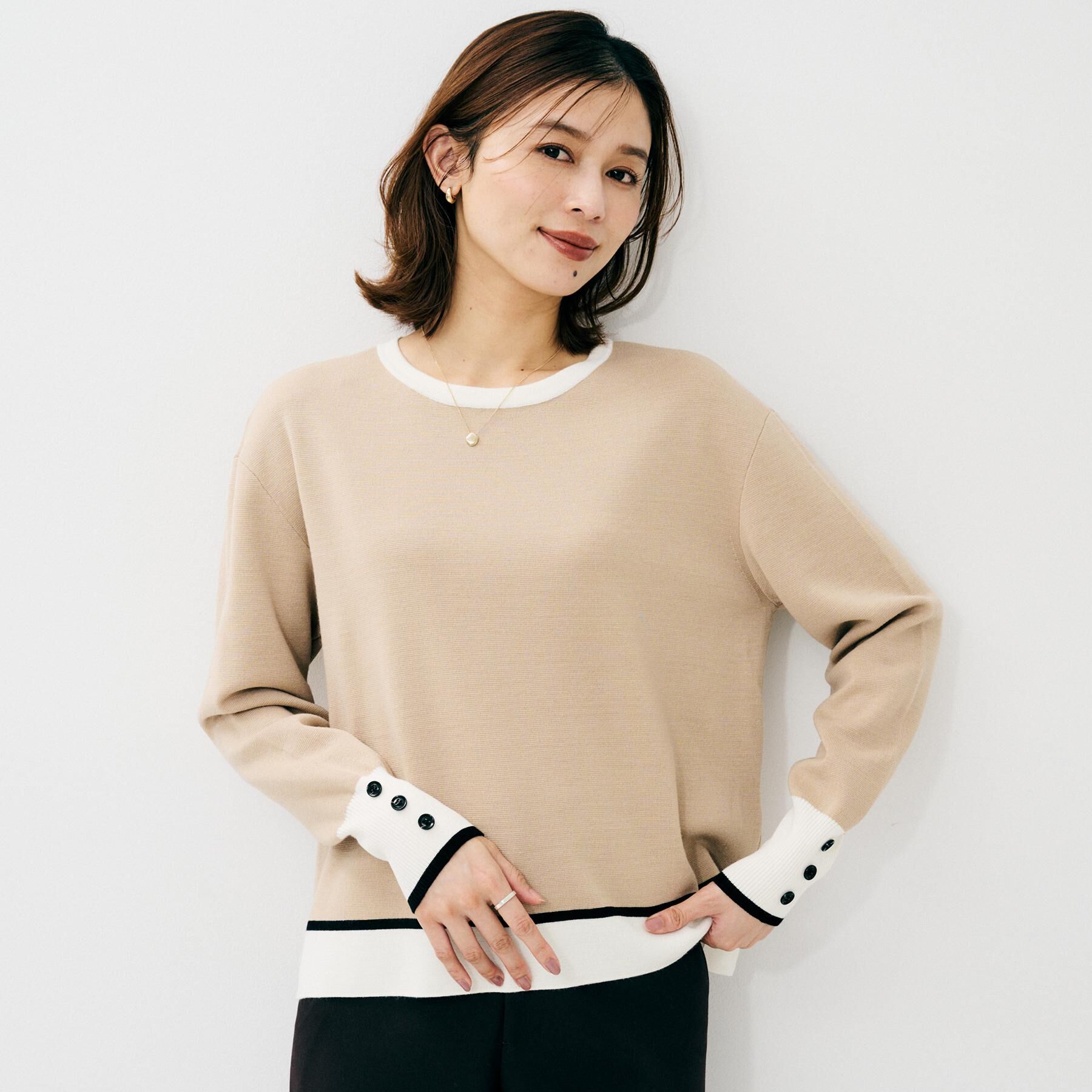 UNTITLED「【アンサンブル可/洗える】ウールミラノリブニット」|ニット・セーター|