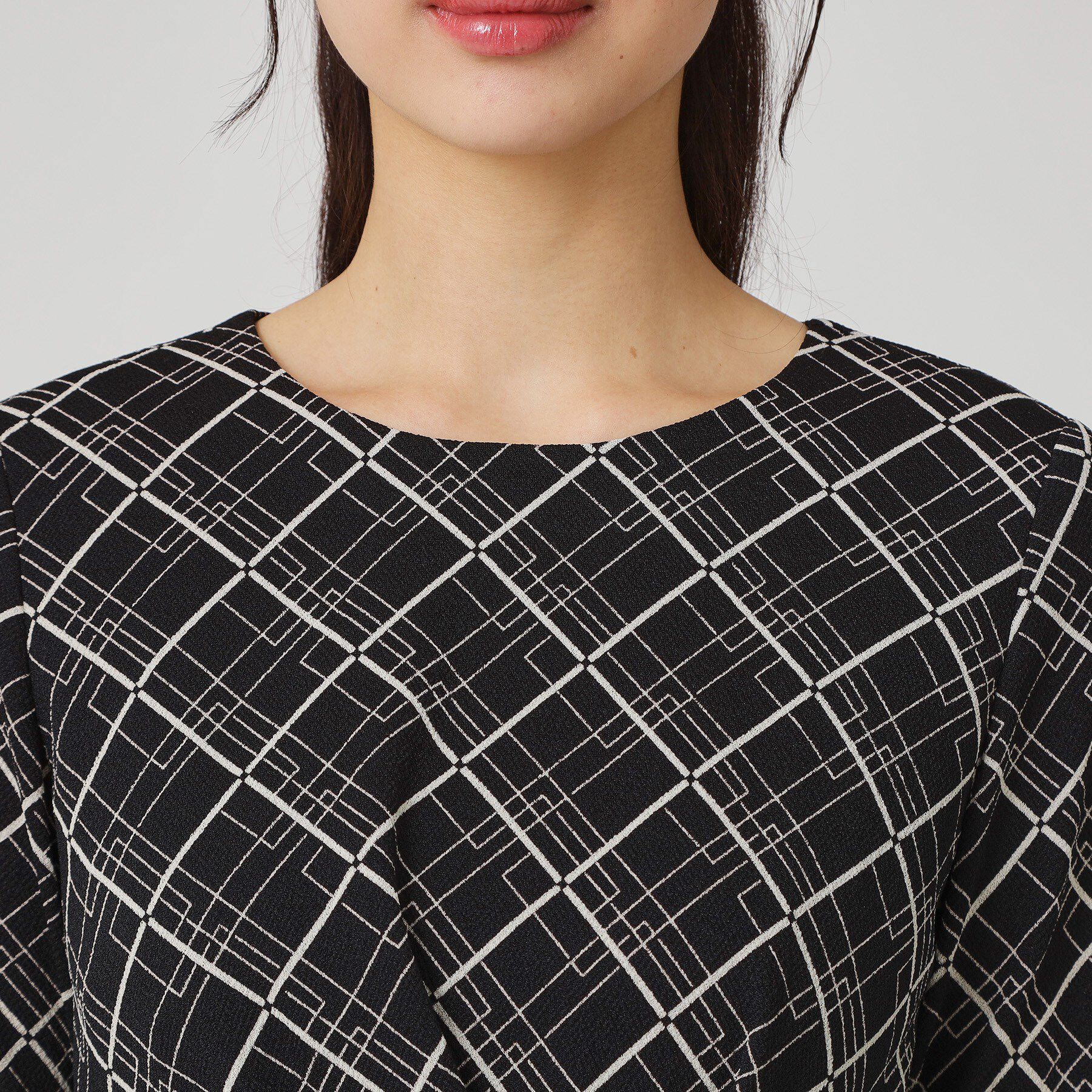 COUP DE CHANCE「【手洗い可／日本製】ジャージ素材のプリント柄ワンピース」|ワンピース|