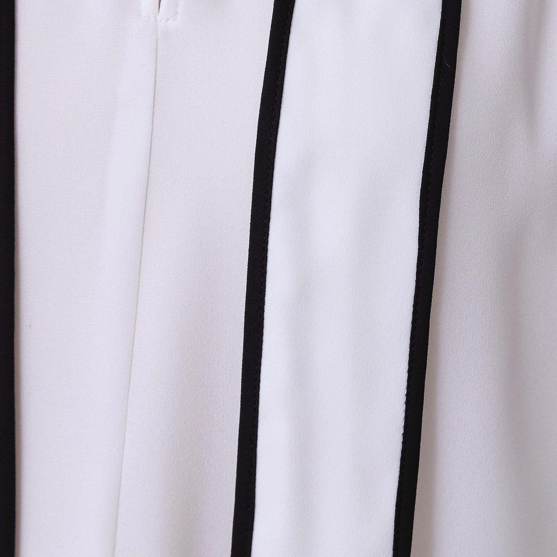 COUP DE CHANCE「【手洗い可／ボウタイ取外し可】配色パイピングボウブラウス」|シャツ・ブラウス|