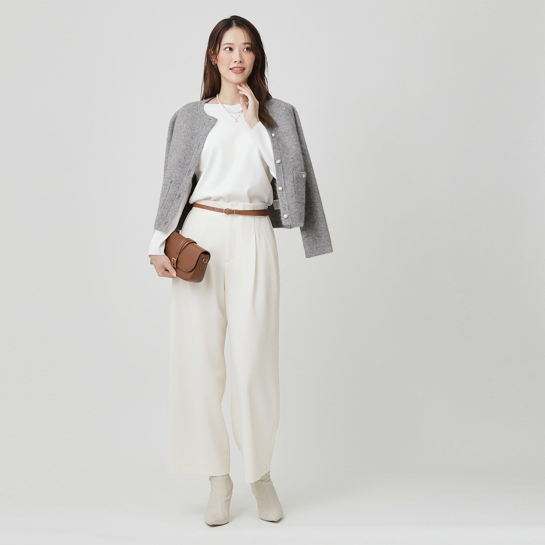 COUP DE CHANCE「【手洗い可】ジャケット風カーディガン」|カーディガン|