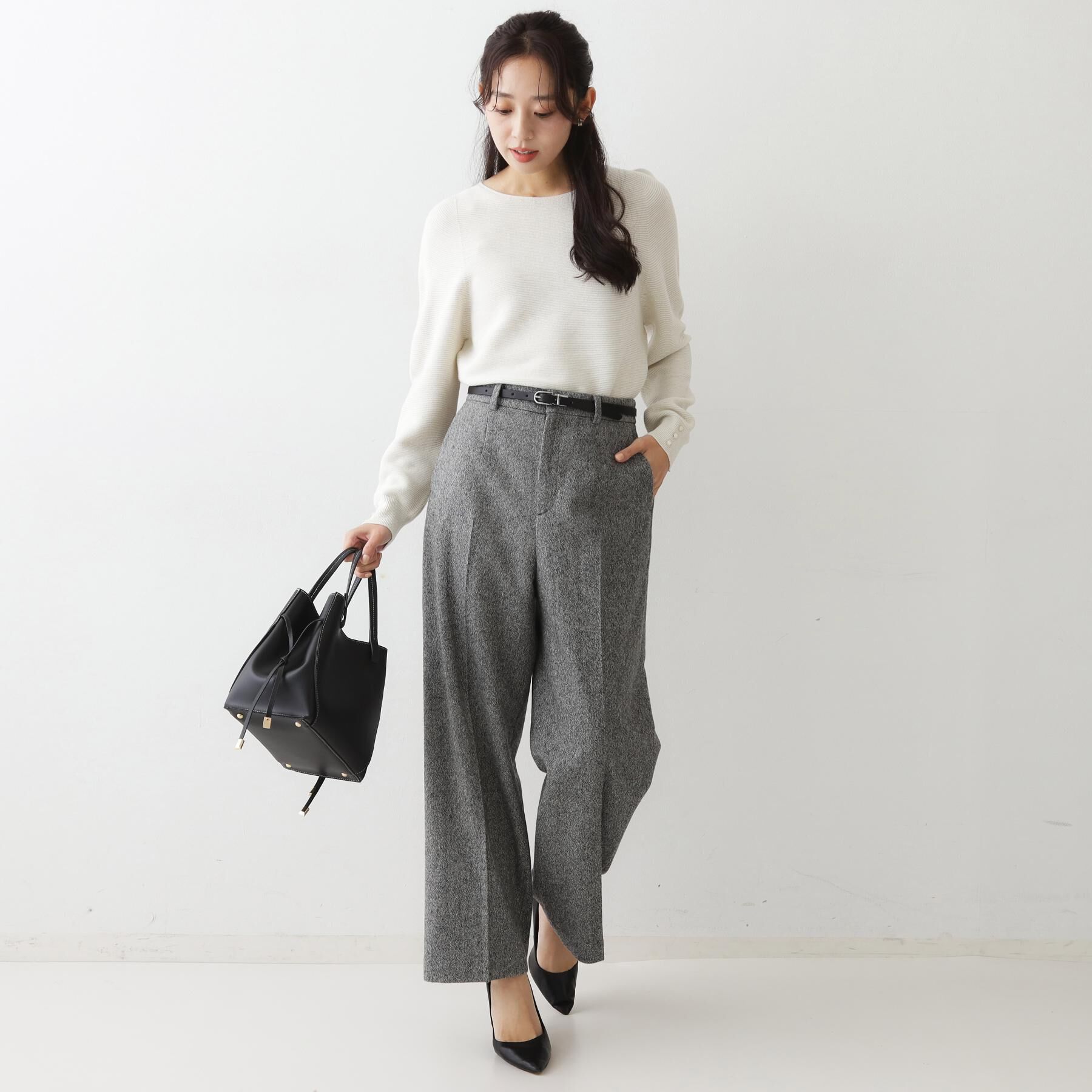 COUP DE CHANCE「【手洗い可／日本製／ホールガーメント】ラメ混ドルマンニットトップス」|ニット・セーター|