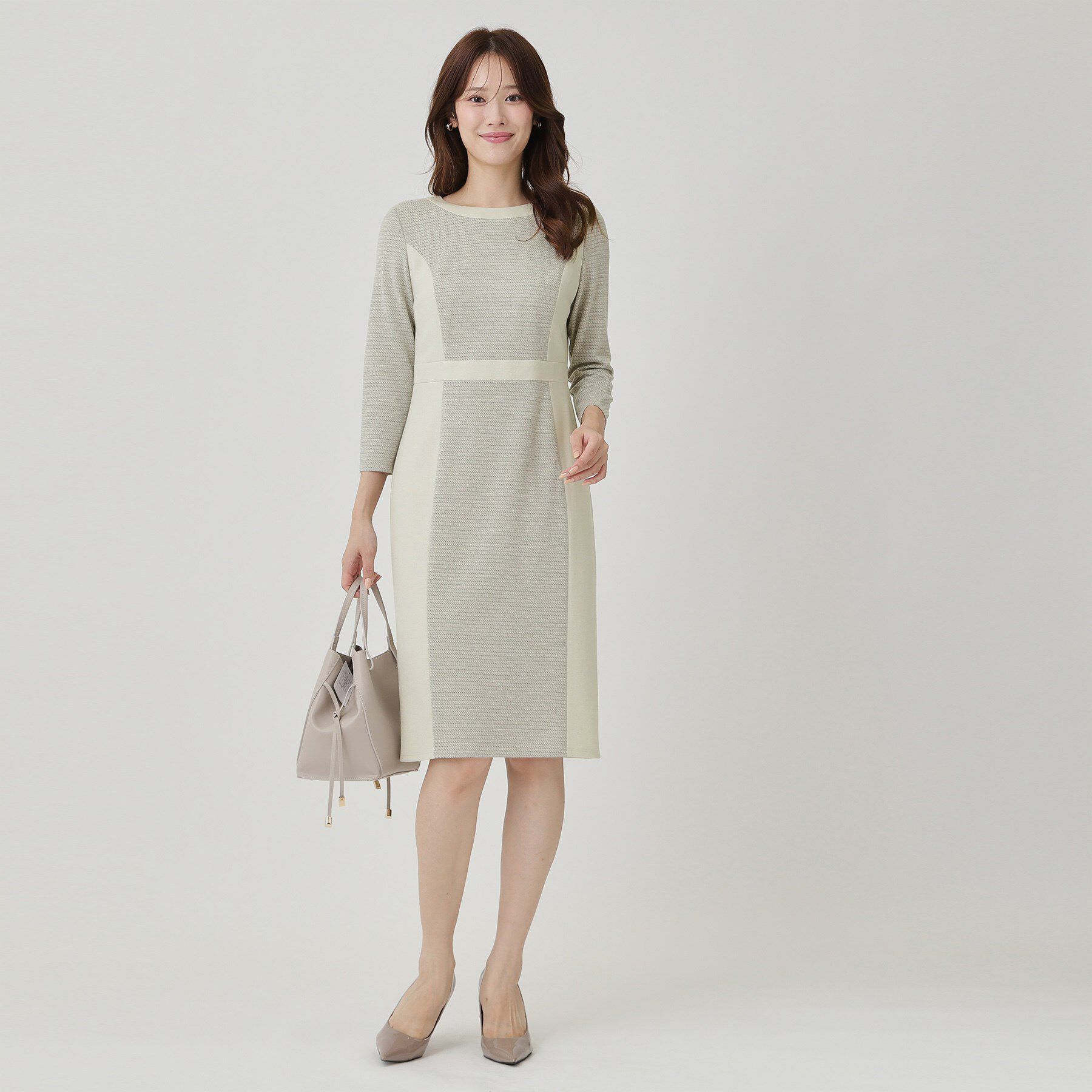 COUP DE CHANCE「【日本製／ラメ混】ジャージ素材タイトシルエットワンピース」|ワンピース|