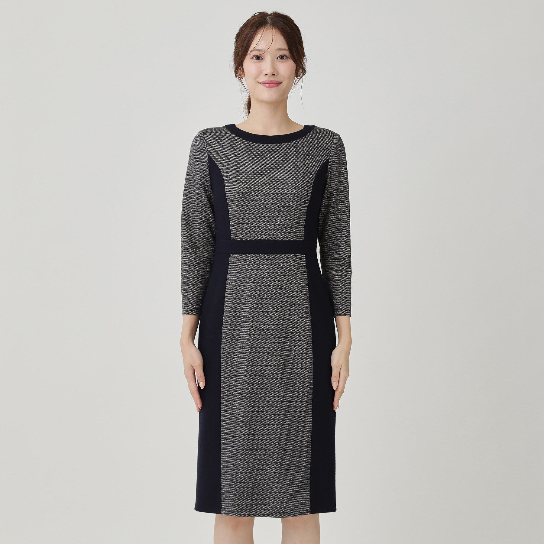 COUP DE CHANCE「【日本製／ラメ混】ジャージ素材タイトシルエットワンピース」|ワンピース|